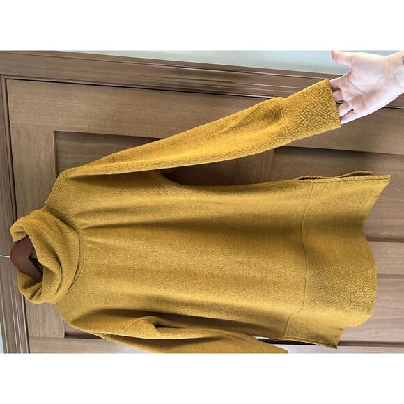 THML Cowl Neck Tunic Sweater Golden Mustard Yellow Women’s size Medium - Picture 3 of 10